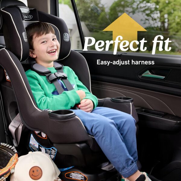 Graco Extend2Fit Convertible Baby Car Seat, Rear and Forward Facing, Adjustable Extension Panel for Extra Legroom, Gotham - Image 5